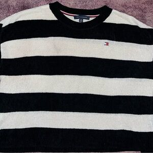 Tommy Hilfiger Sweater in Black and White Stripes